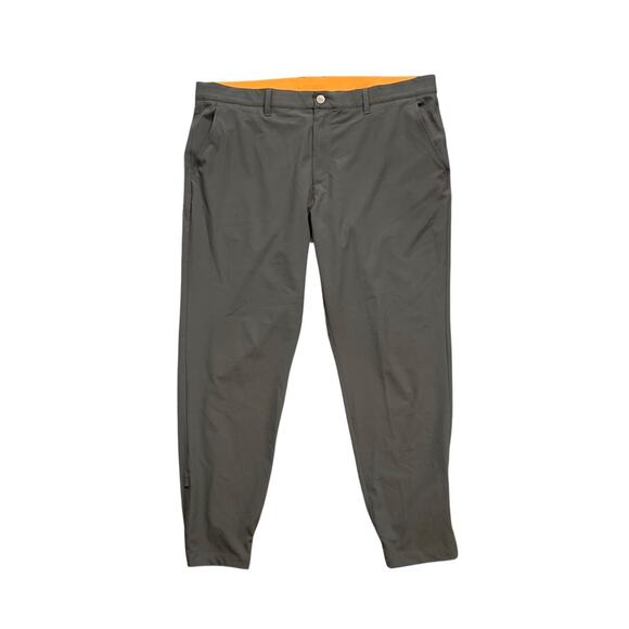 Macade Golf Pants Mens 38 Short Slim Fit Graphite Grey Stretch Ankle Zip Tapered - Picture 1 of 12